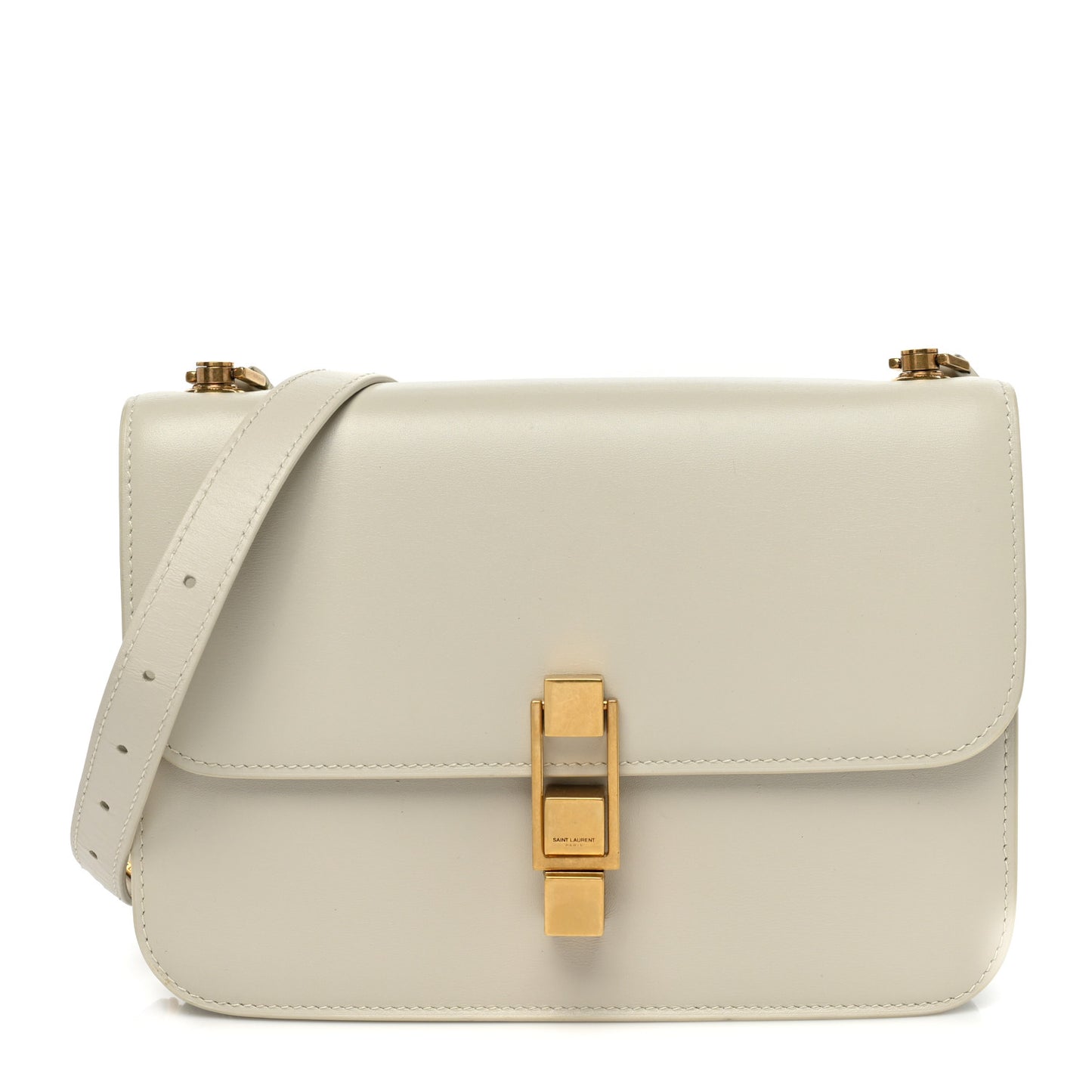 Smooth Calfskin Carre Satchel Crema Soft