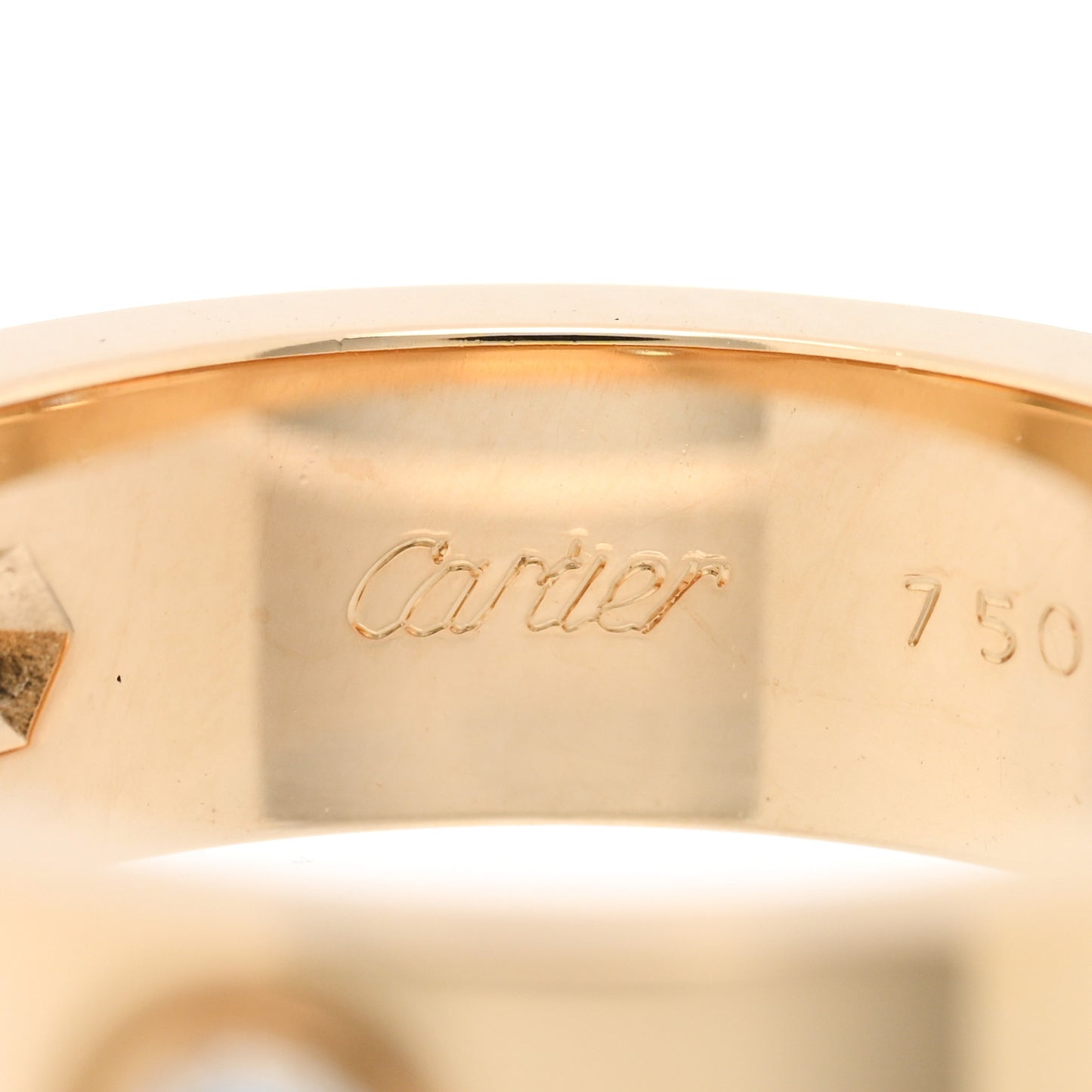 18K Yellow Gold 3 Diamond 5.5mm LOVE Ring 53 6.25