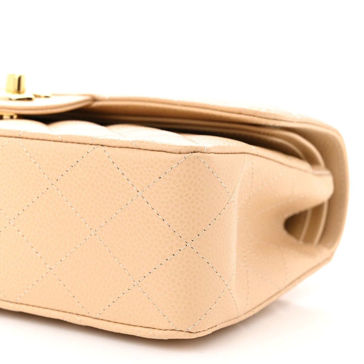 Chanel Caviar Quilted Small Double Flap Beige 10 of 11