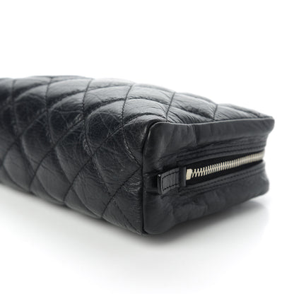 Chanel Aged Calfskin Quilted Cambon Cosmetic Case Black 7 of 10