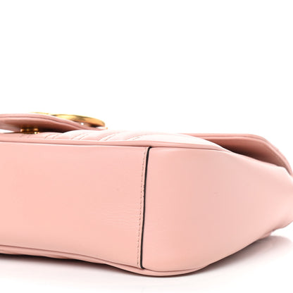 Gucci Calfskin Matelasse Small GG Marmont Shoulder Bag Perfect Pink 7 of 9