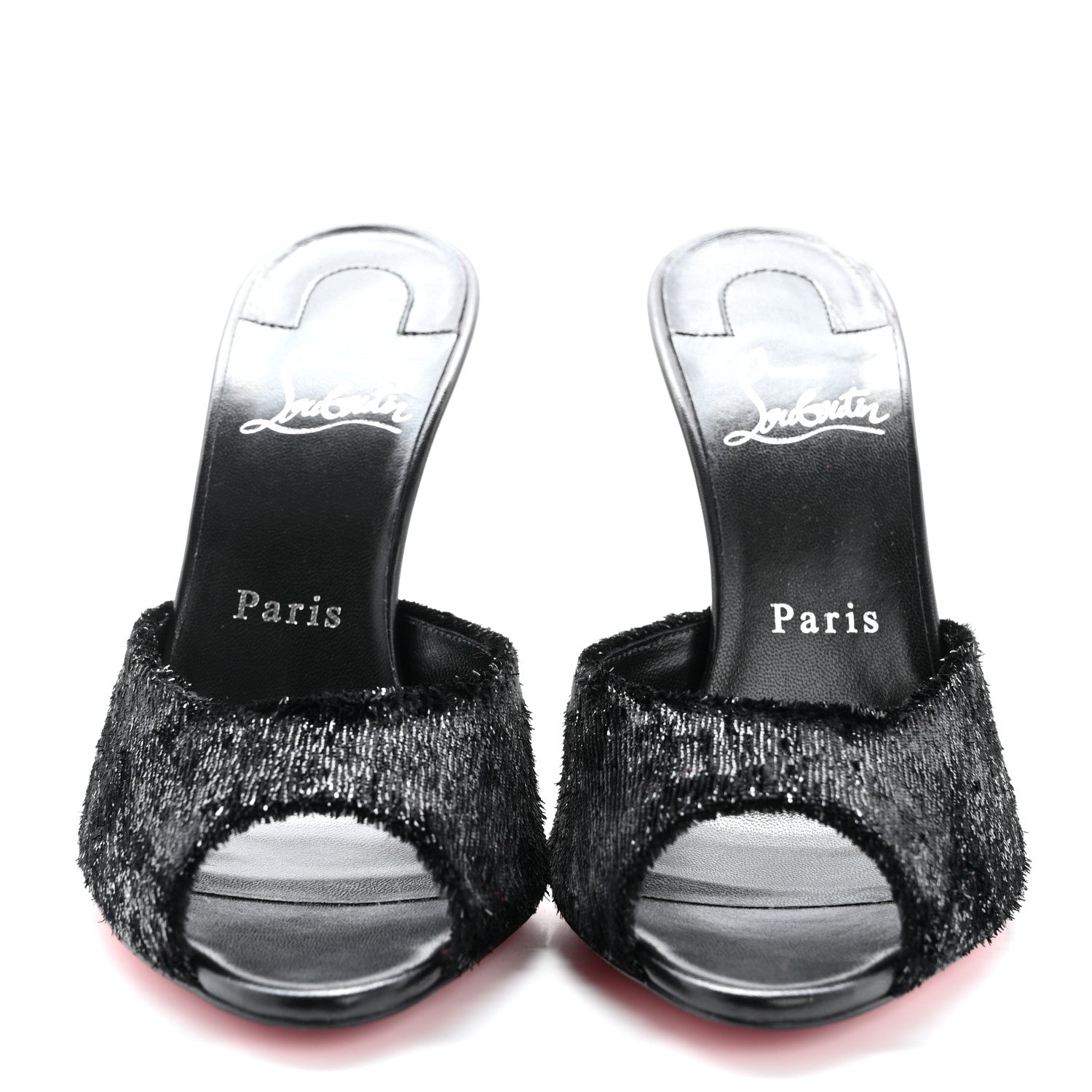 Christian Louboutin Velvet Me Dolly 100 Sandals 36 Black 3 of 8