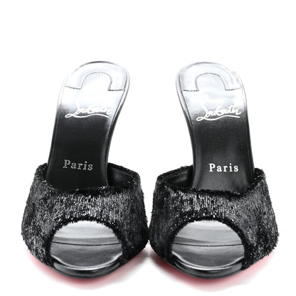 Christian Louboutin Velvet Me Dolly 100 Sandals 36 Black 3 of 8
