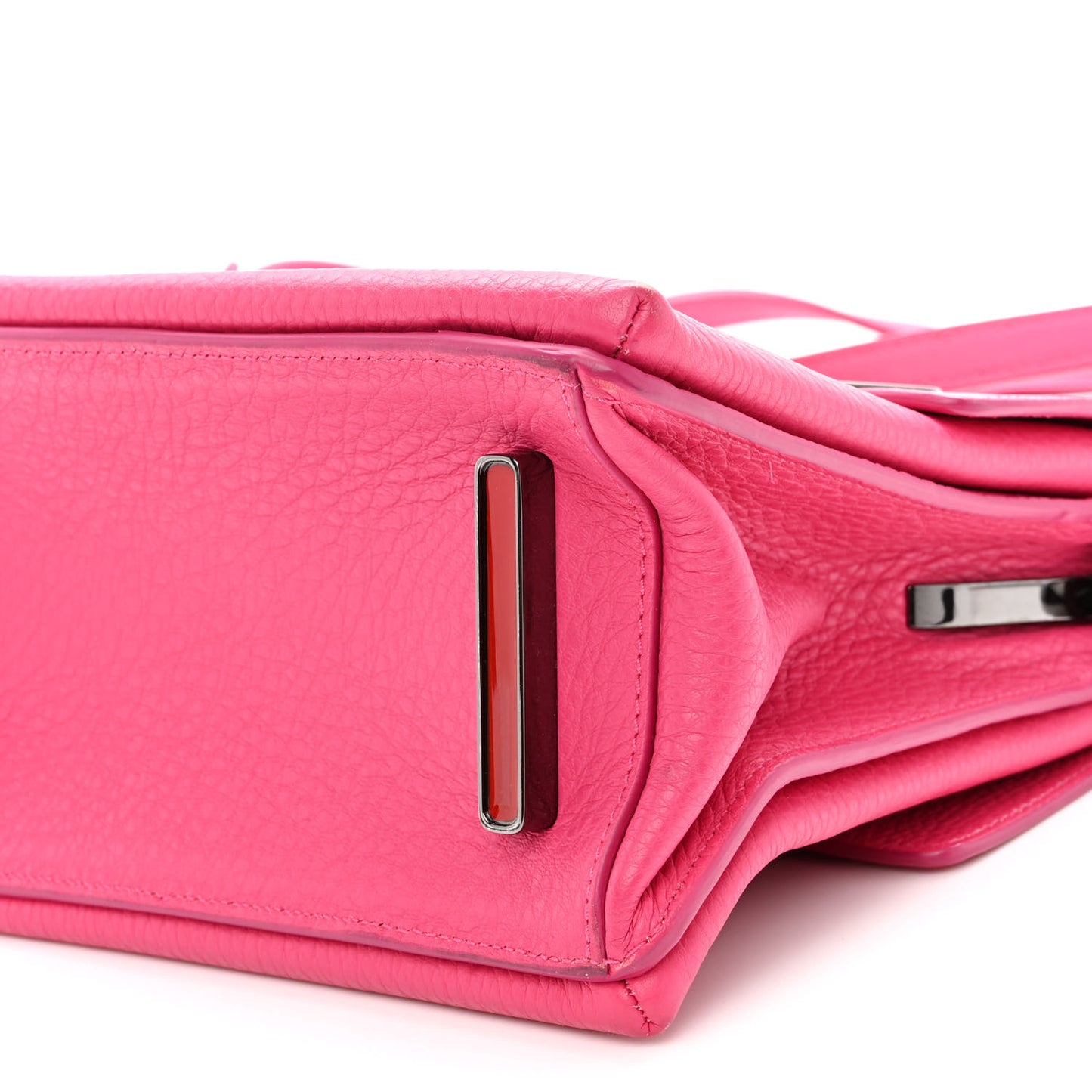 Grained Calfskin Passage Messenger Pink