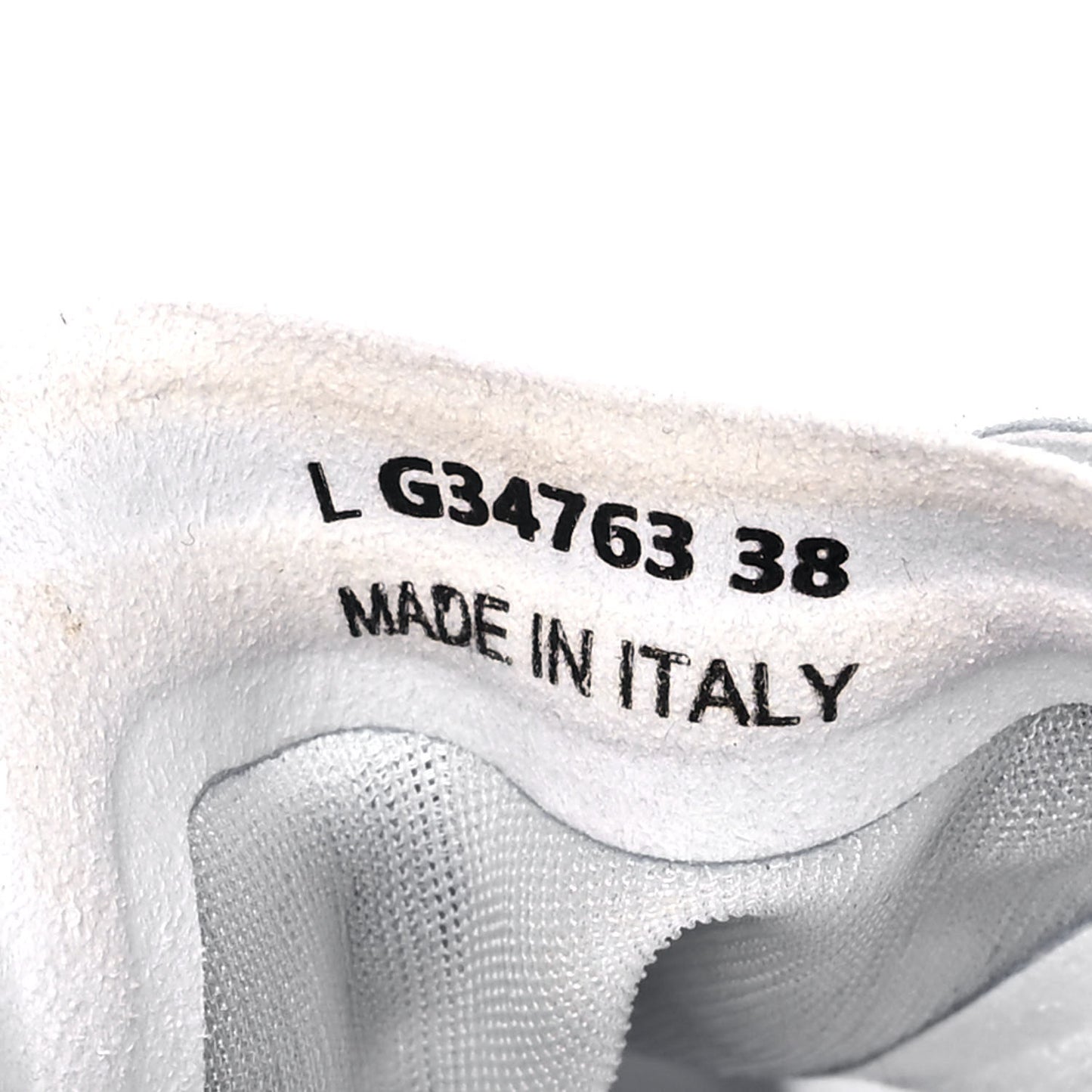Calfskin Mesh Lyrca Womens Logo Sneakers 38 White Blue