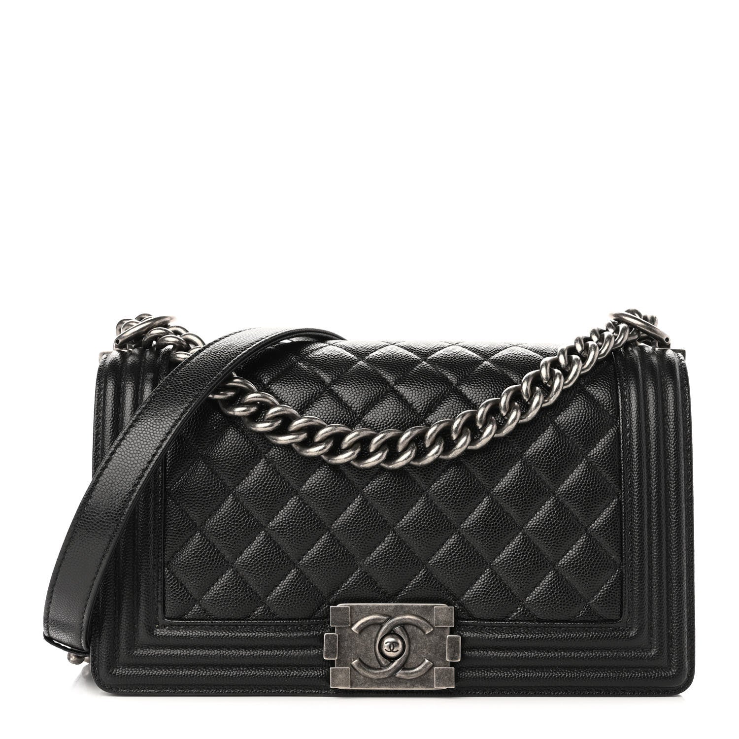 Chanel Caviar Quilted Medium Boy Flap Black 1 of 11