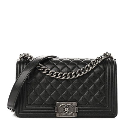 Chanel Caviar Quilted Medium Boy Flap Black 1 of 11