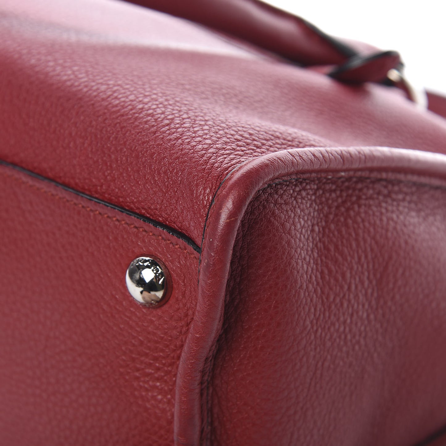 Vitello Phenix Shopping Satchel Rosso