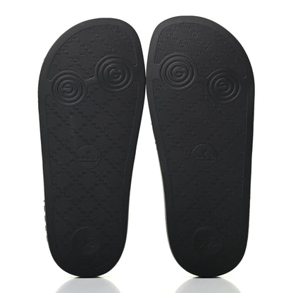 Gucci Rubber GG Monogram Perforated Womens Slide Sandals 36 Black 4 of 4