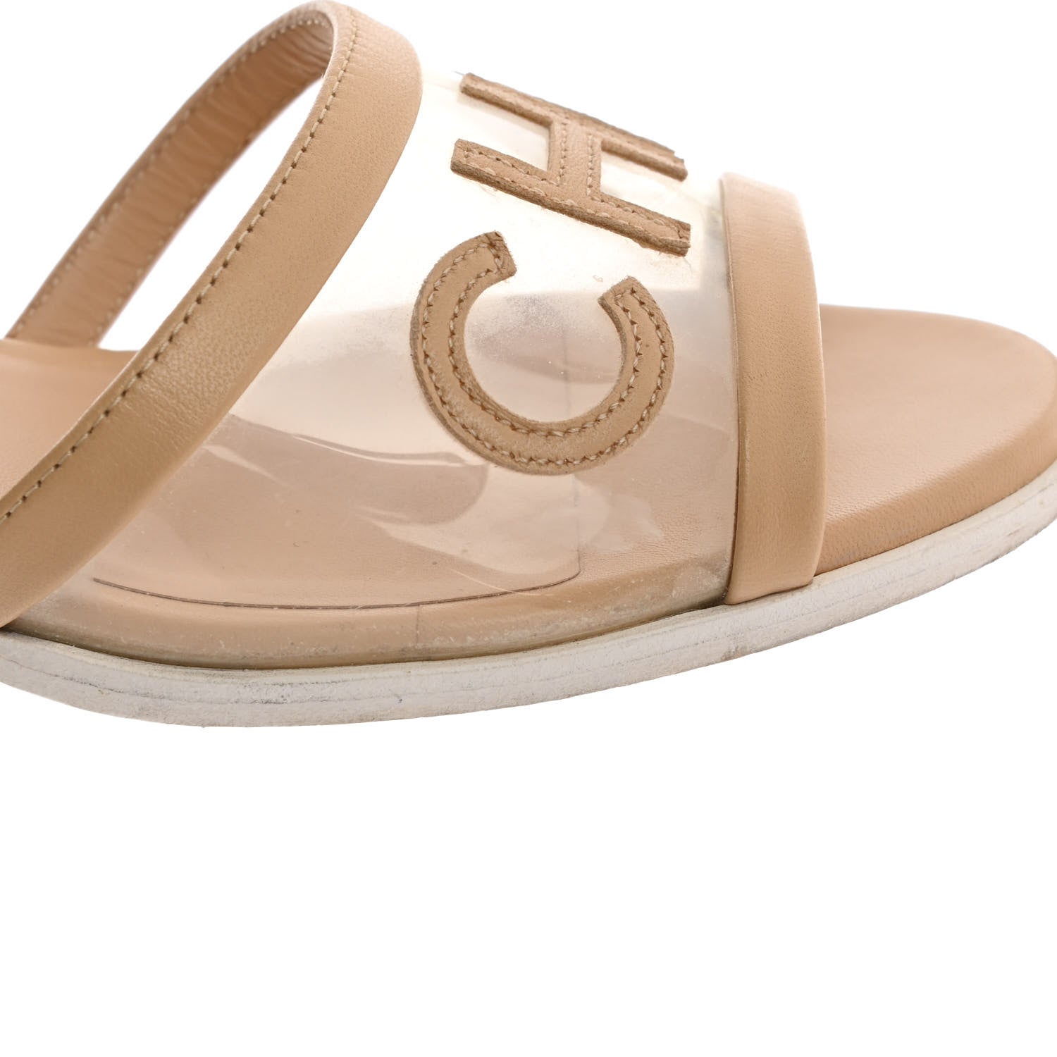 Chanel Lambskin PVC Mule 38.5 Transparent Beige 10 of 13