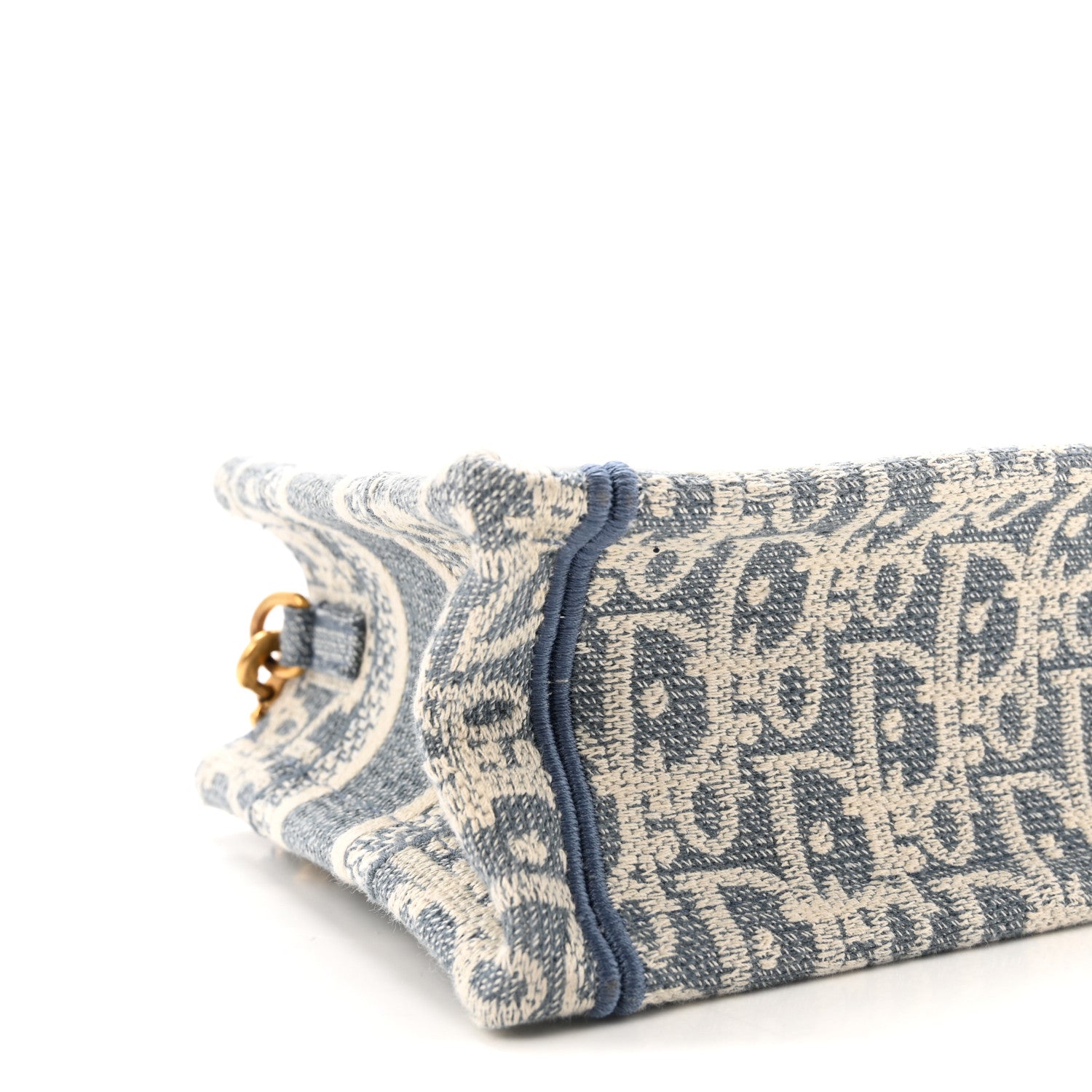 Christian Dior Oblique Mini Book Tote With Strap Light Blue Multicolor 9 of 11
