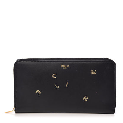 Celine Smooth Calfskin Large Alphabet Zip Around Multifunction Wallet Black 1 of 7