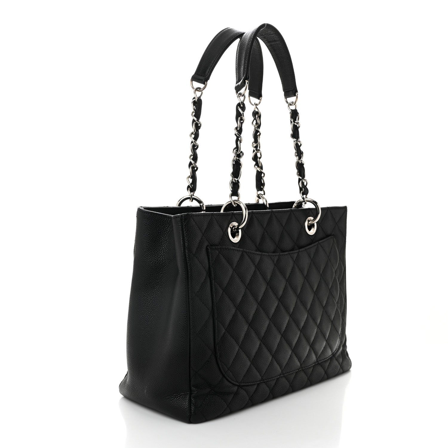 Chanel Caviar Quilted Grand Shopping Tote GST Black 3 of 10