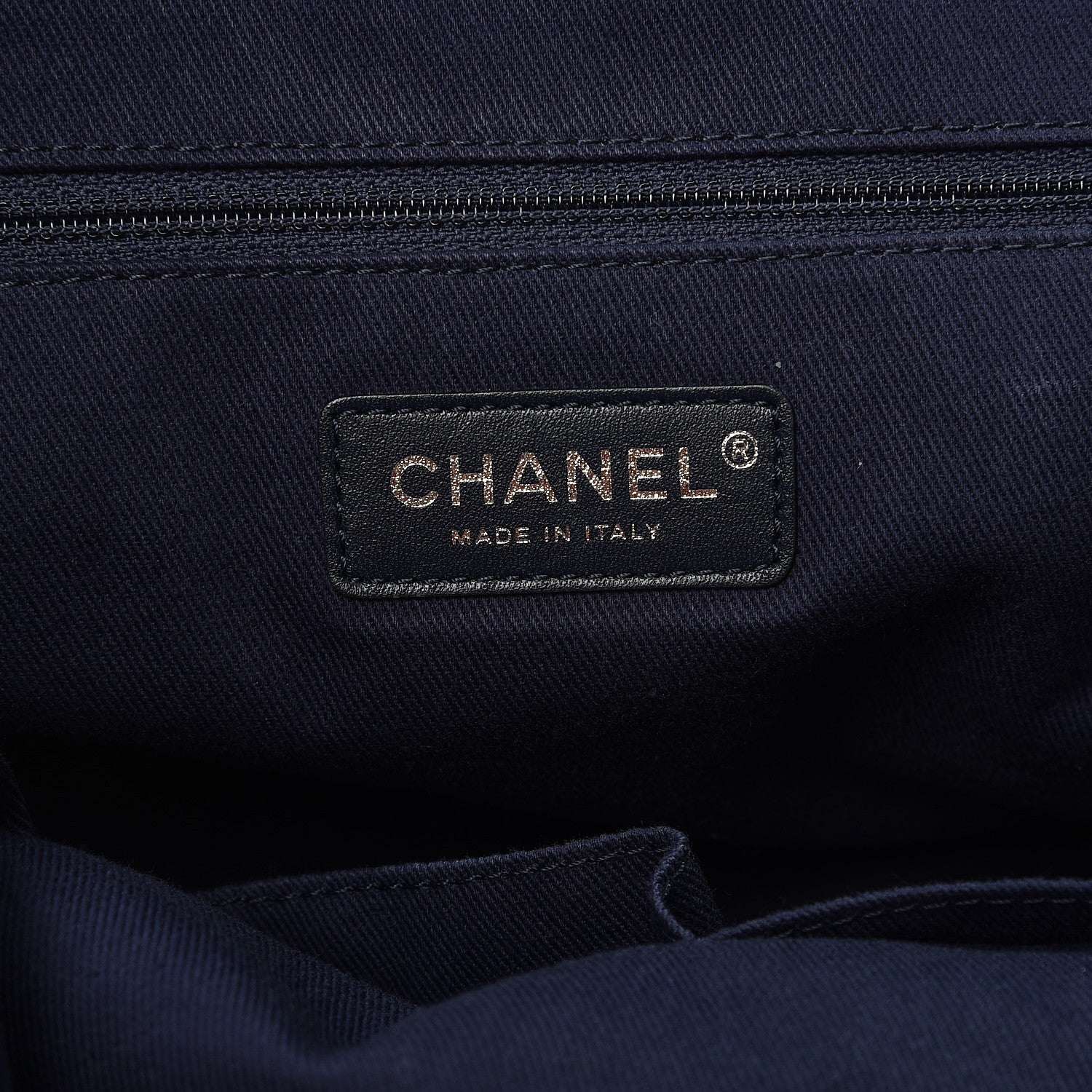 Chanel Canvas Sequin Large Deauville Tote Navy 7 of 10