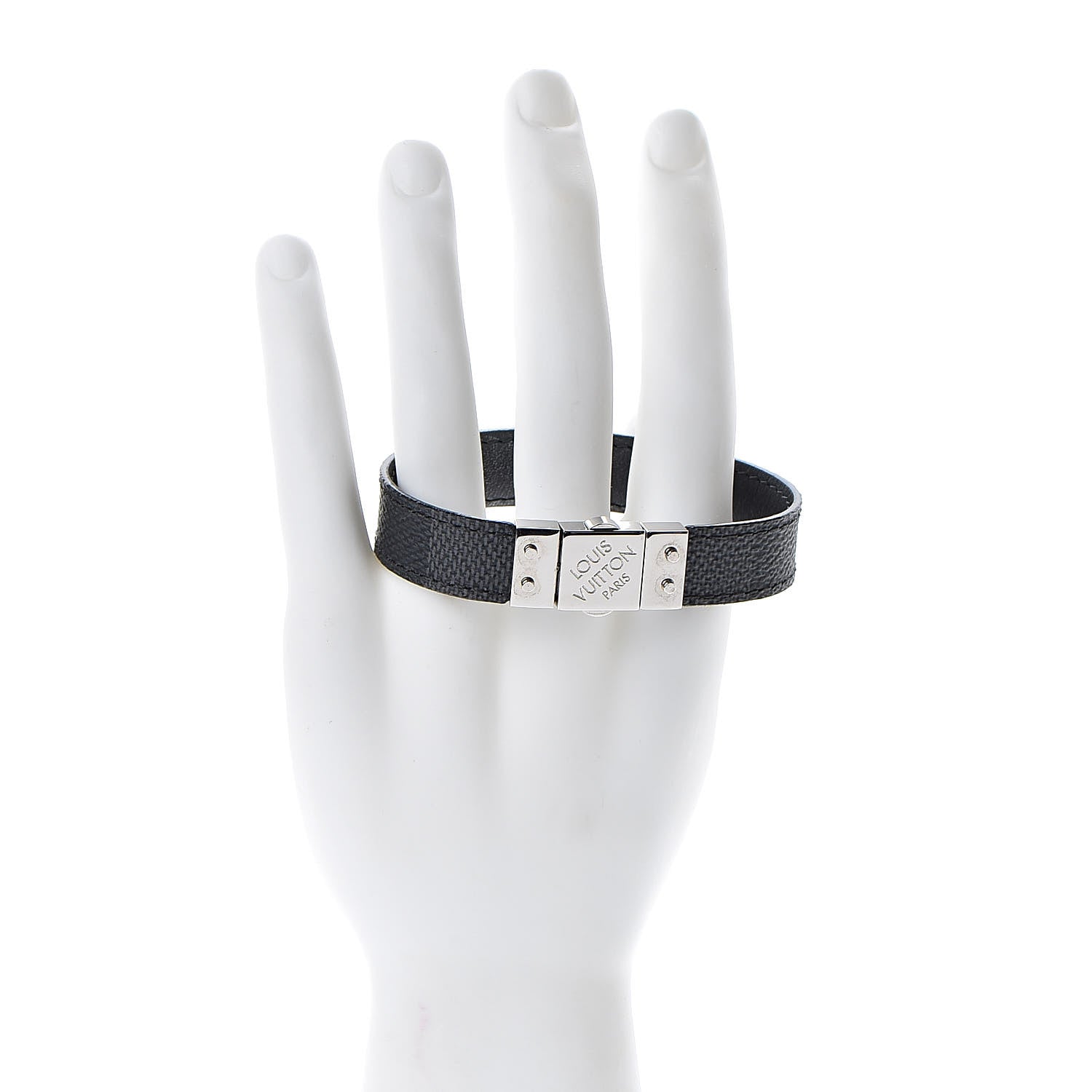 Louis Vuitton Damier Graphite Check It Reversible Bracelet 21 2 of 7