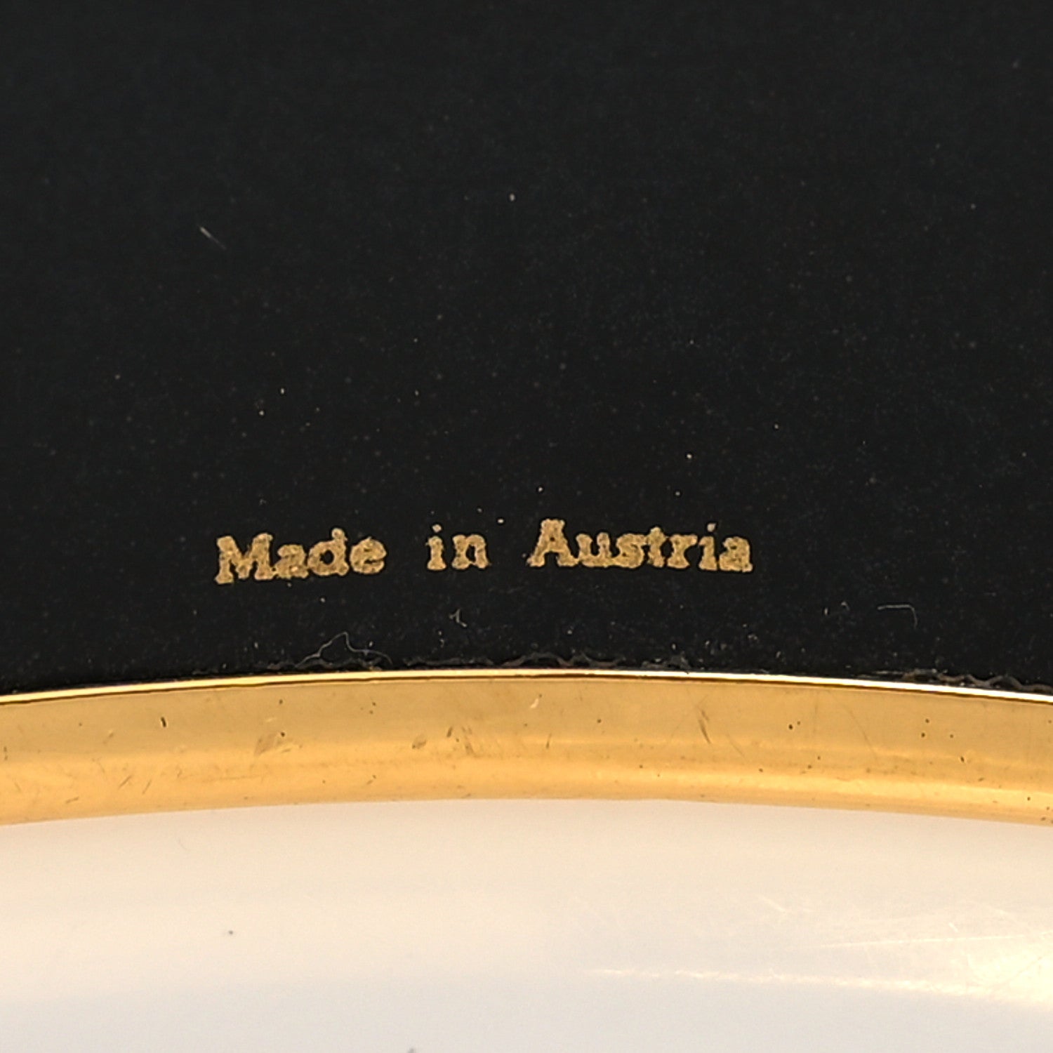 Hermes Enamel Printed Wide Grand Apparat Bracelet 70 Black 5 of 5