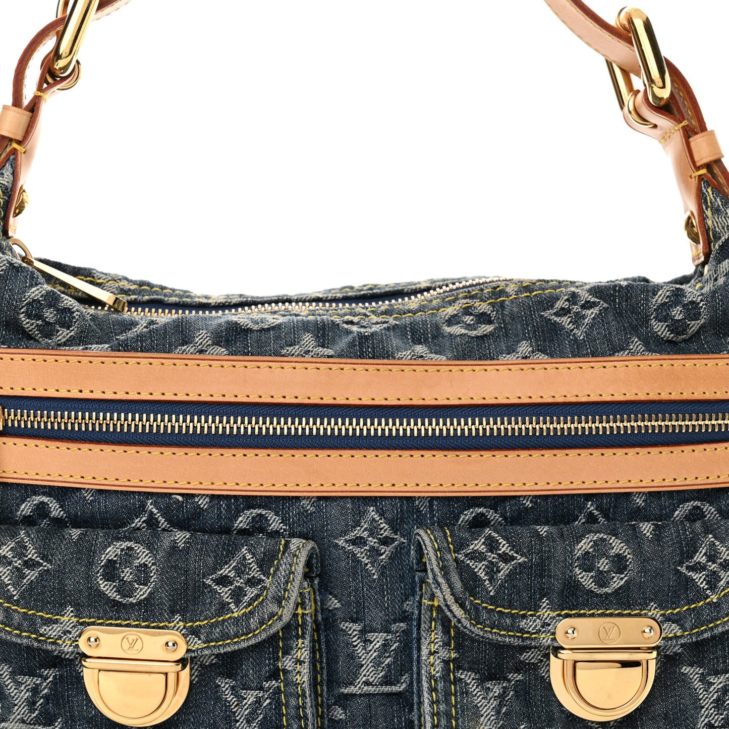 Monogram Denim Baggy PM Blue