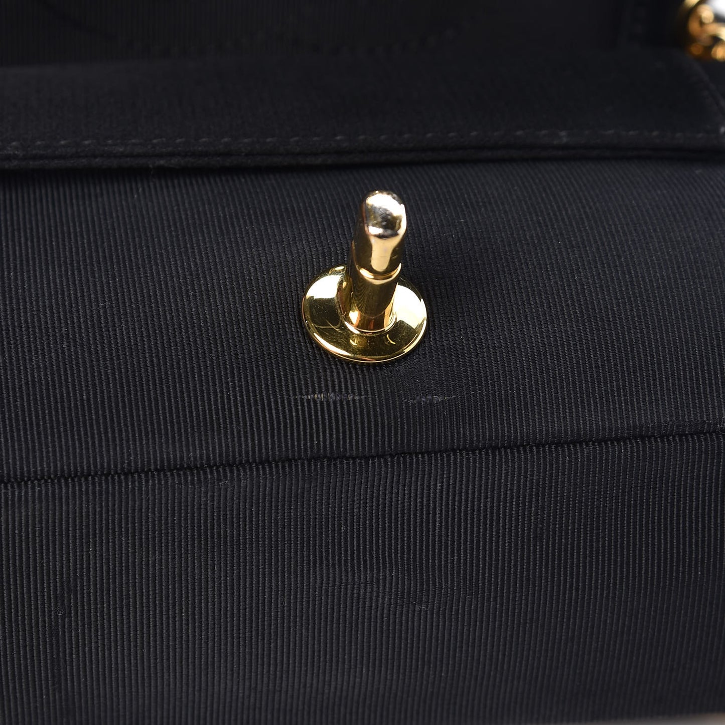 Grosgrain Satin Quilted Small Vintage Mademoiselle Flap Black