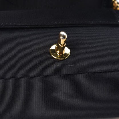 Chanel Grosgrain Satin Quilted Small Vintage Mademoiselle Flap Black 8 of 15