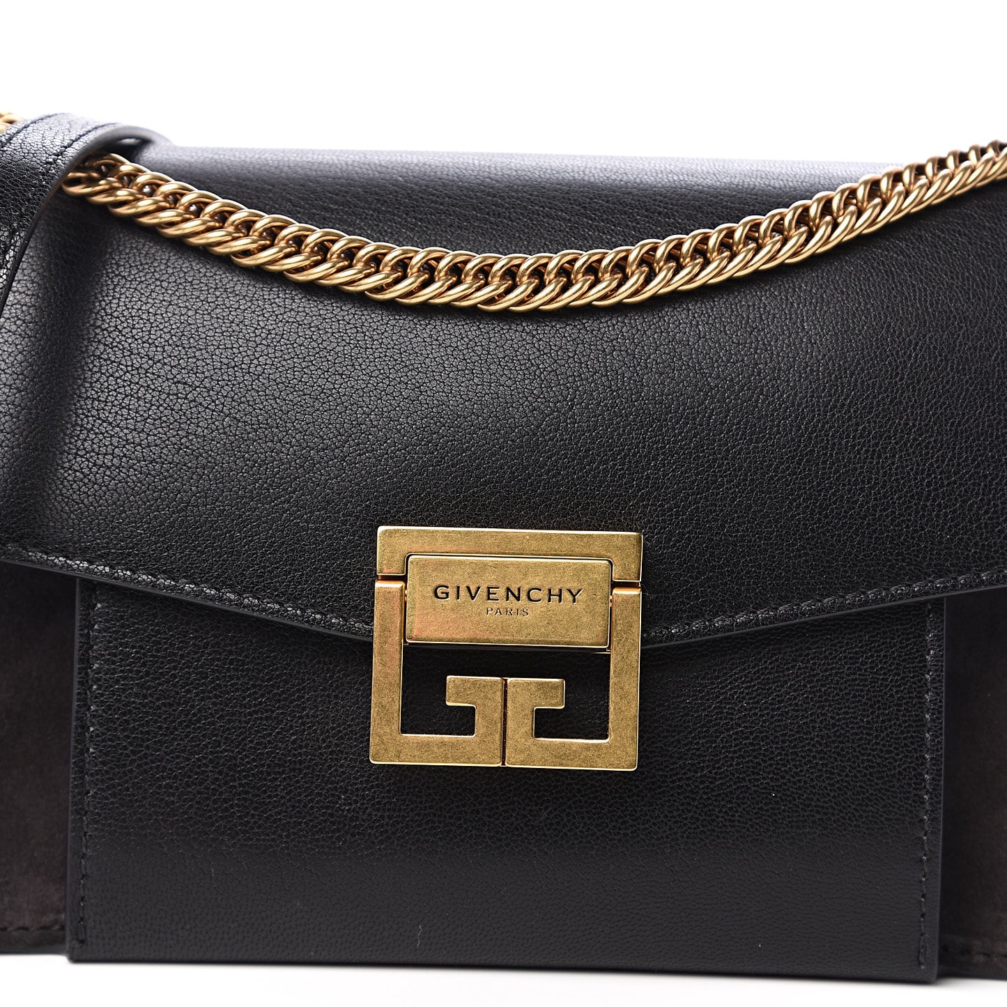 Goatskin Small GV3 Shoulder Bag Black Grey