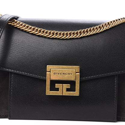 Givenchy Goatskin Small GV3 Shoulder Bag Black Grey 11 of 11
