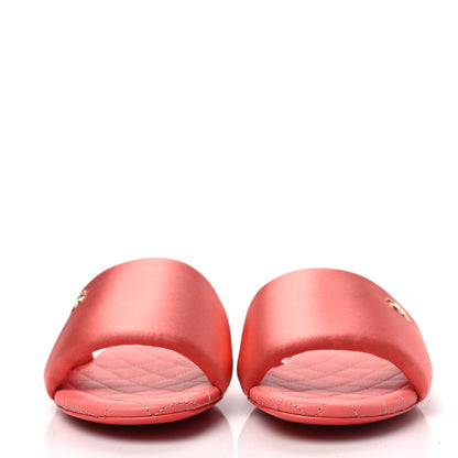 Chanel Satin Mule Sandals 40 Pink 2 of 7