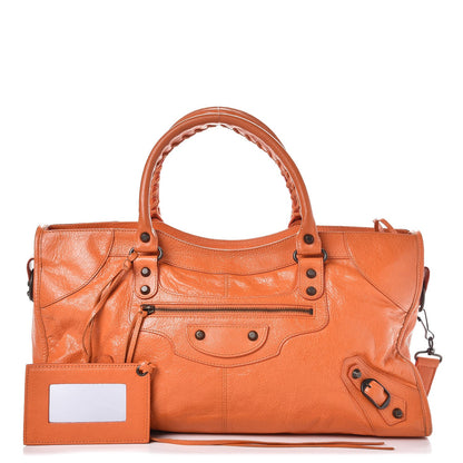 Balenciaga Agneau Classic Hardware Part Time Tangerine 1 of 9