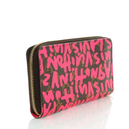 Louis Vuitton Monogram Graffiti Zippy Wallet Fuchsia 3 of 7