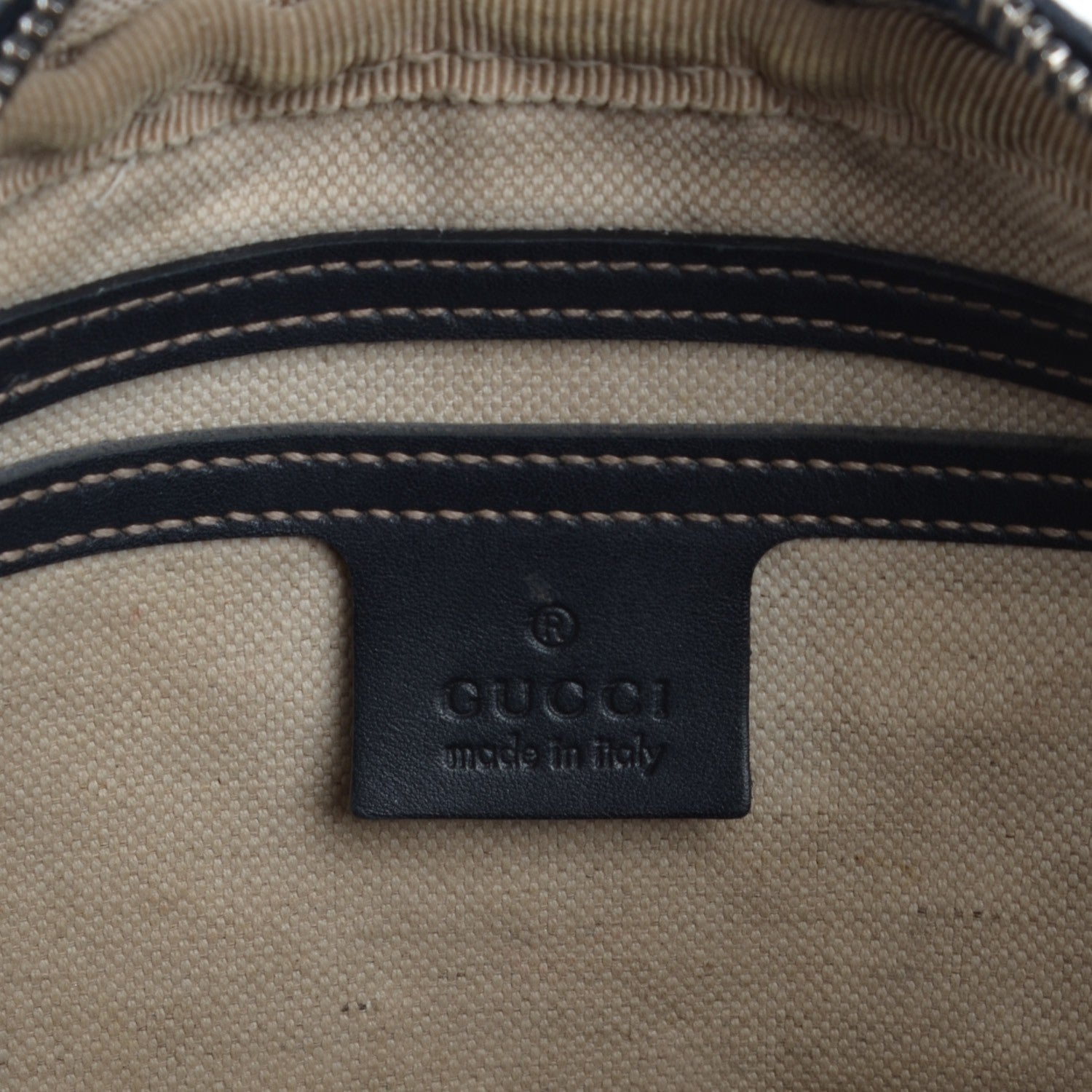 Gucci GG Supreme Monogram Selleria Calfskin Medium Messenger Bag Beige Blue 6 of 7