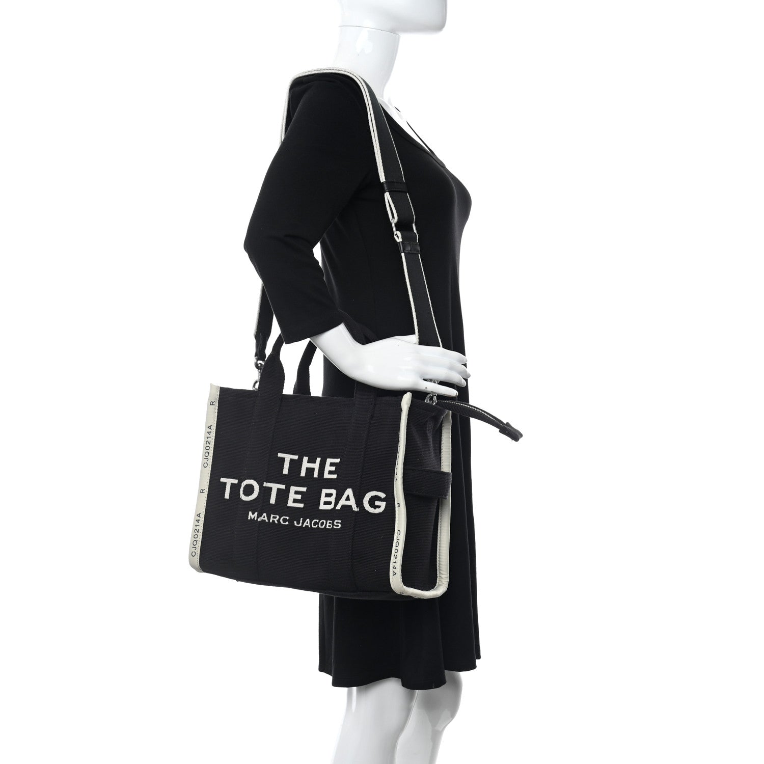 Marc Jacobs Jacquard Medium The Traveler Tote Bag Black 2 of 10