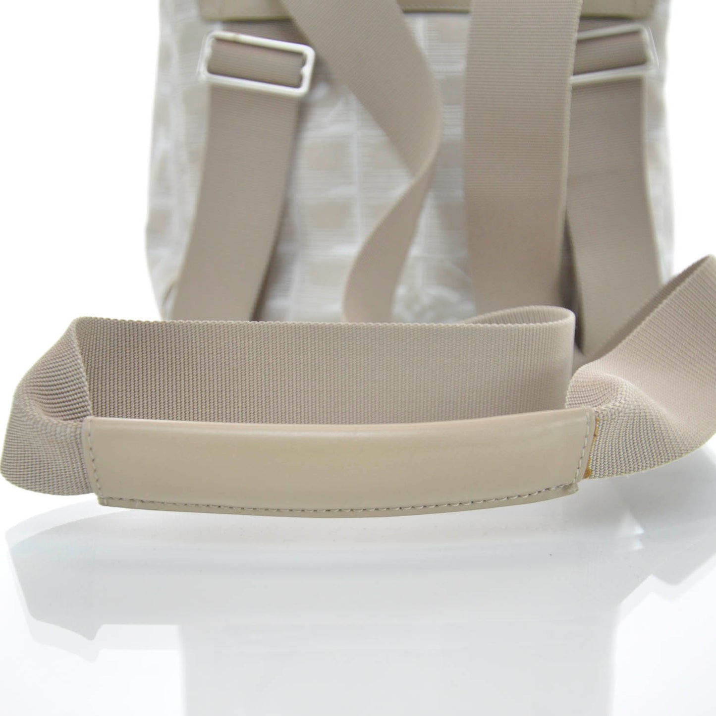 Nylon Travel Convertible Backpack Beige