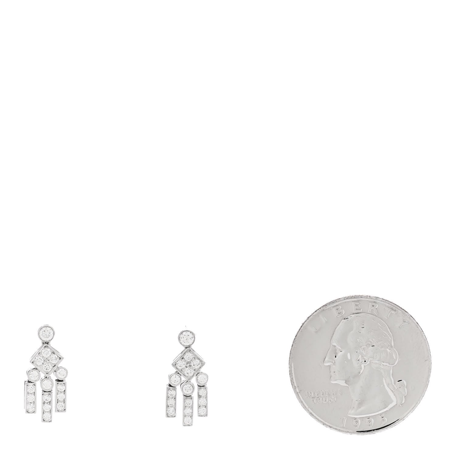 Tiffany Platinum Diamond Legacy Earrings 2 of 4