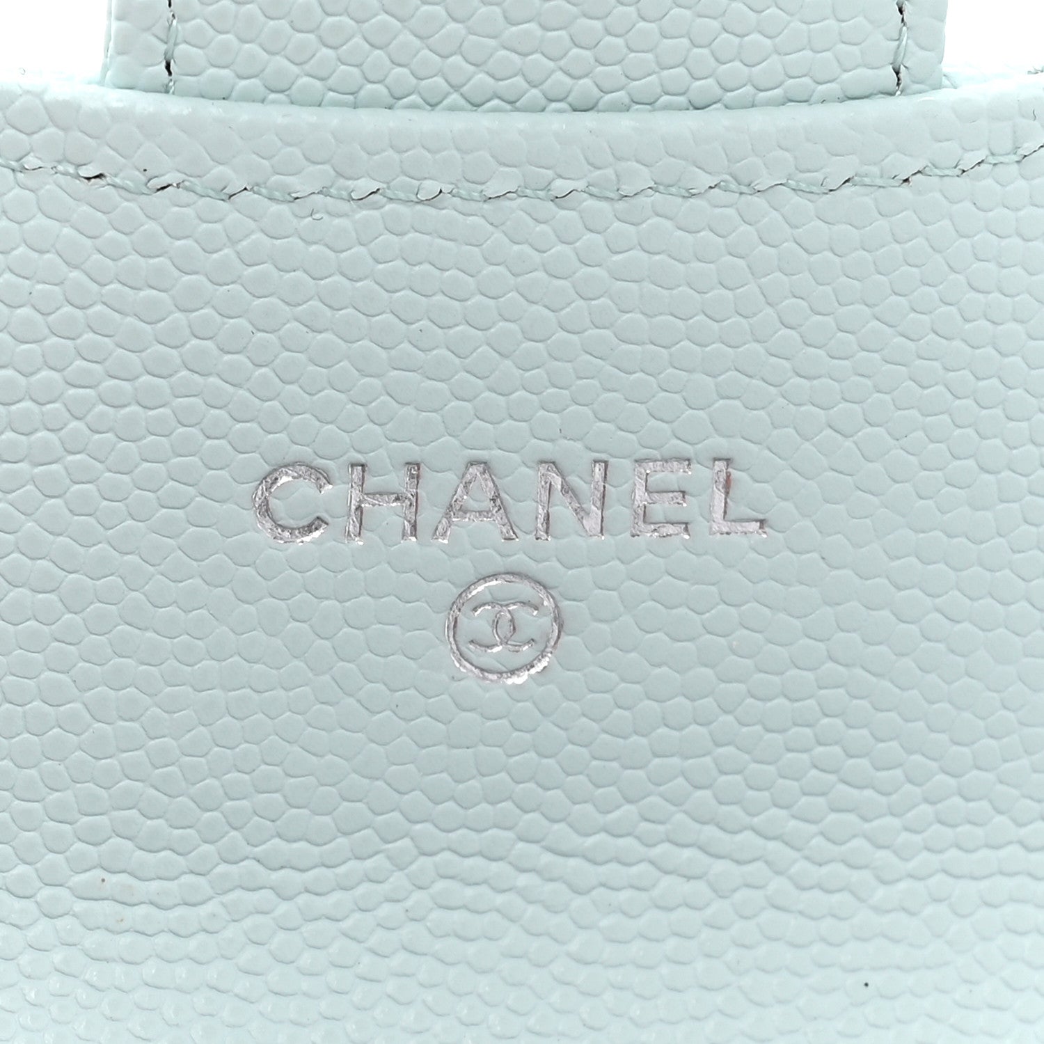 Chanel Caviar Quilted Flap Card Holder Wallet Light Blue 6 of 11