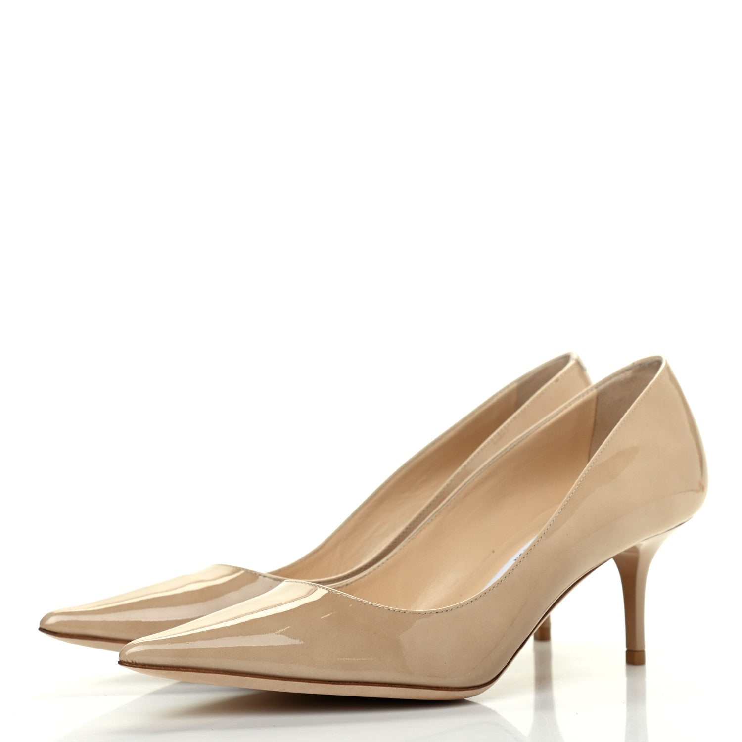Jimmy Choo Patent Agnes 85 Pumps 35.5 Beige 3 of 9