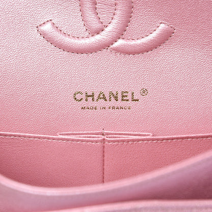 Chanel Iridescent Caviar Quilted Medium Double Flap Rose Pink 8 of 10