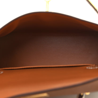 Hermes Epsom Horseshoe Mini Kelly Sellier 20 Gold Craie 5 of 11