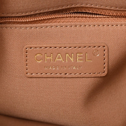 Chanel Shiny Lambskin Quilted Shiny Coco Clutch With Chain Dark Beige 6 of 11