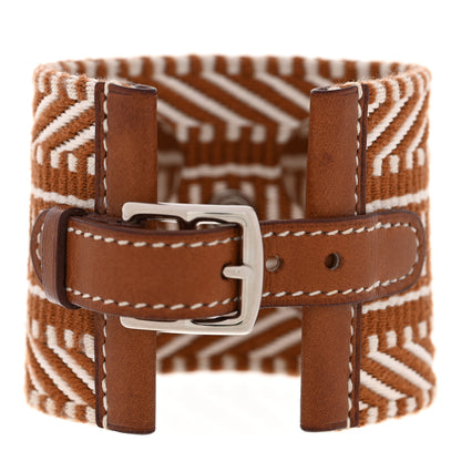 Hermes Toile Sombrero CDC Bracelet T2 Ecru Gold 3 of 10