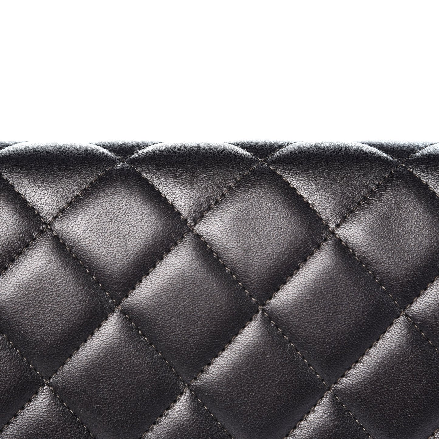 Lambskin Maxi Single Flap Flap Dark Grey