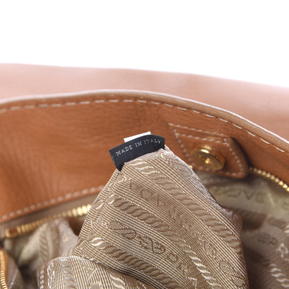 Prada Vitello Daino Logo Shopping Tote Cuoio 7 of 16