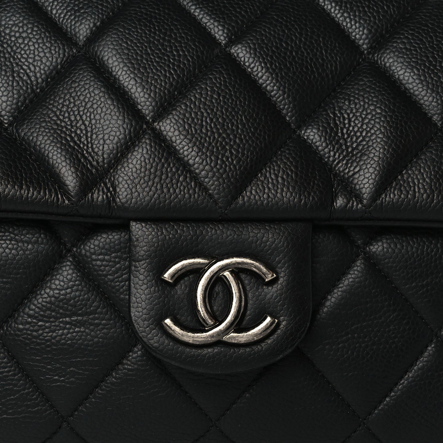 Caviar Quilted Coco Casual Flap Black