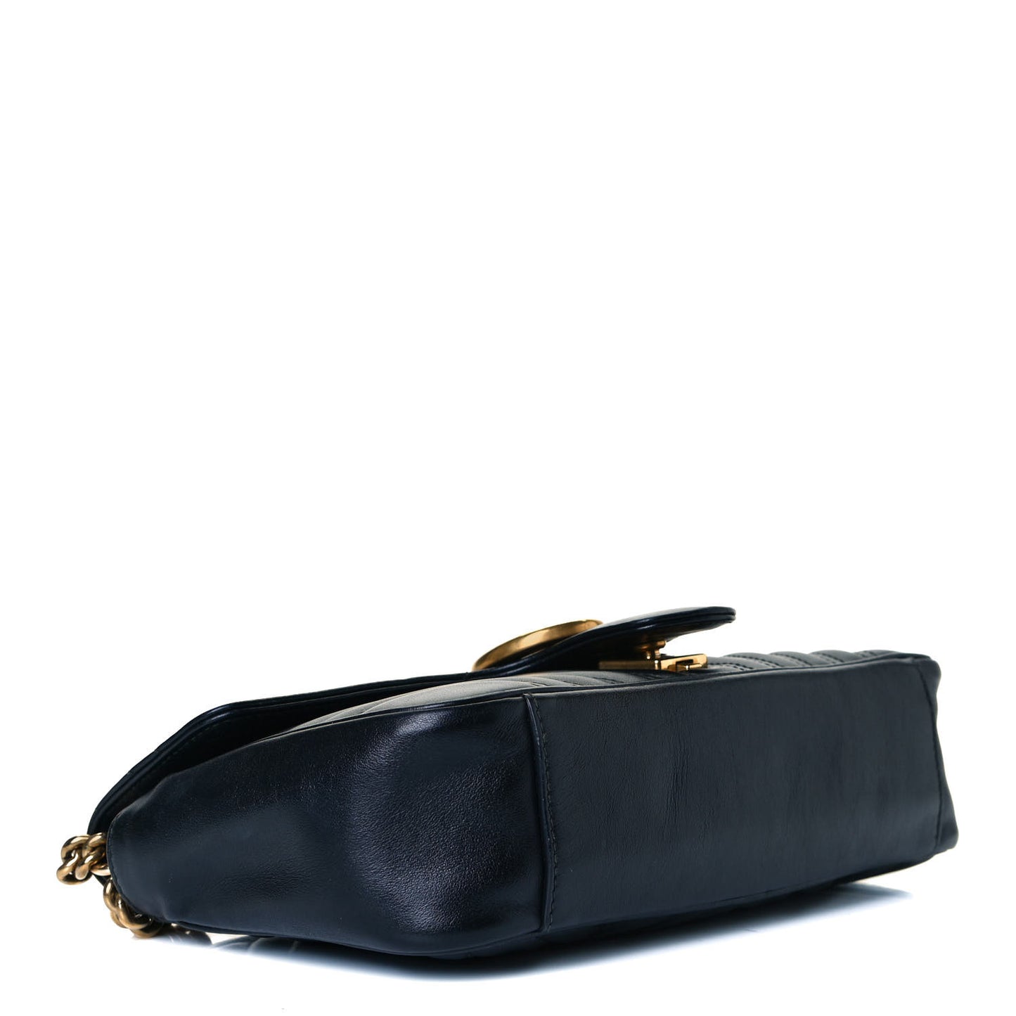 Calfskin Matelasse Small GG Marmont Shoulder Bag Black