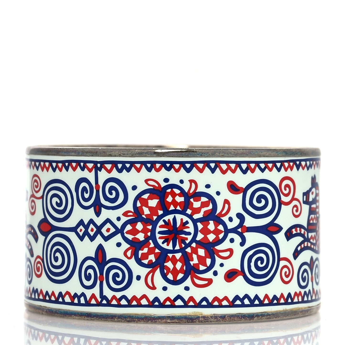 Enamel Printed Horses Extra Wide Bracelet 70