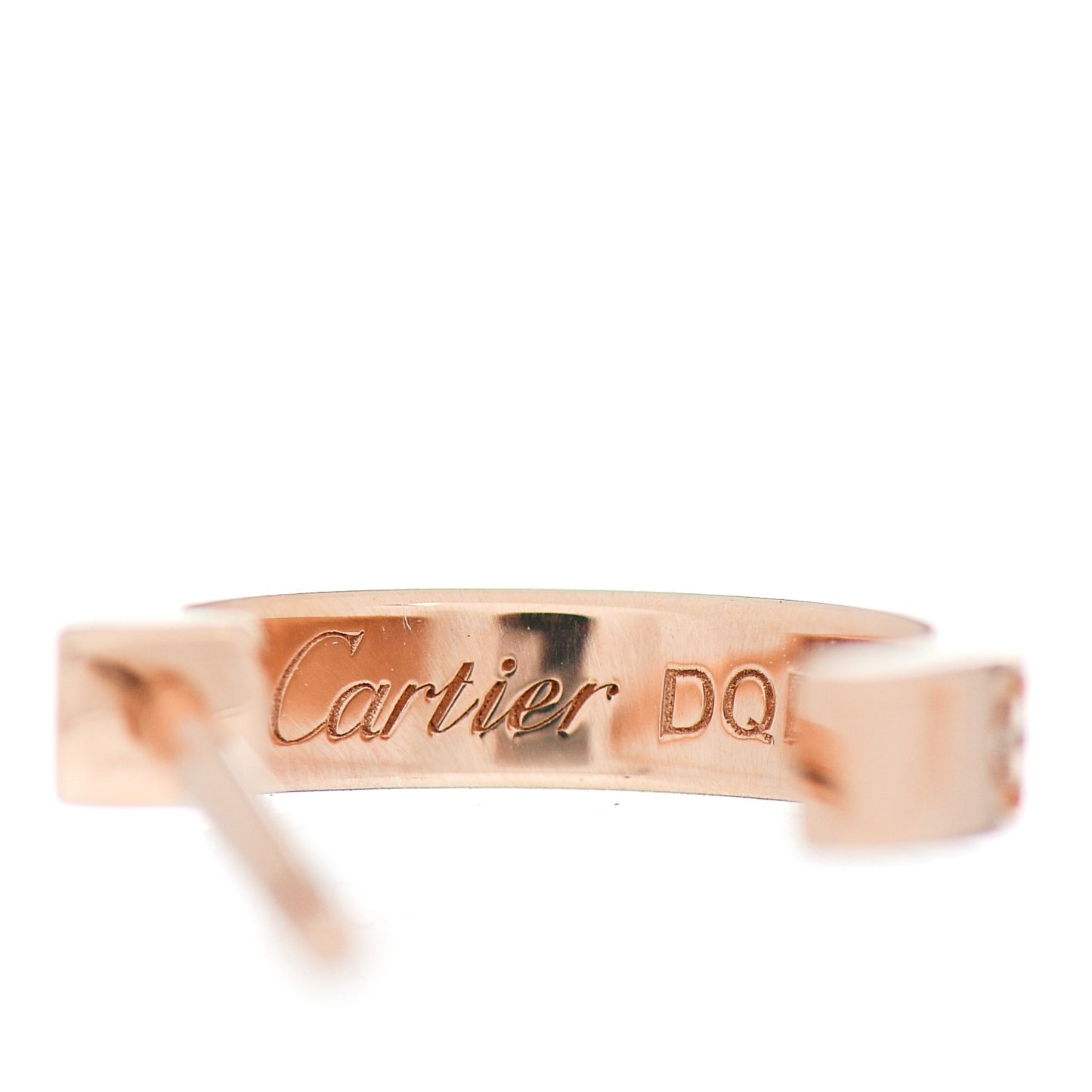 18K Pink Gold Small LOVE Hoop Earrings