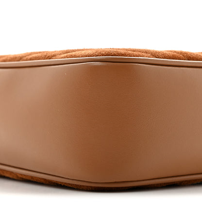 Saint Laurent Suede Matelasse Monogram Lou Camera Bag Cinnamon 9 of 12