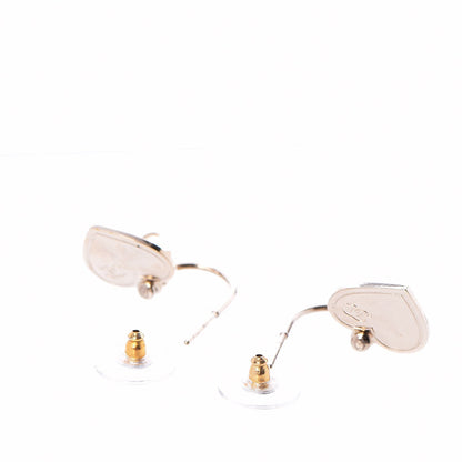 Chanel Heart CC Dangle Earrings Gold 3 of 4