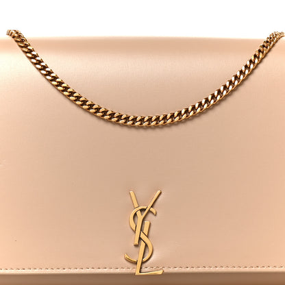 Saint Laurent Glossy Calfskin Monogram Chain Wallet Dark Beige 7 of 10
