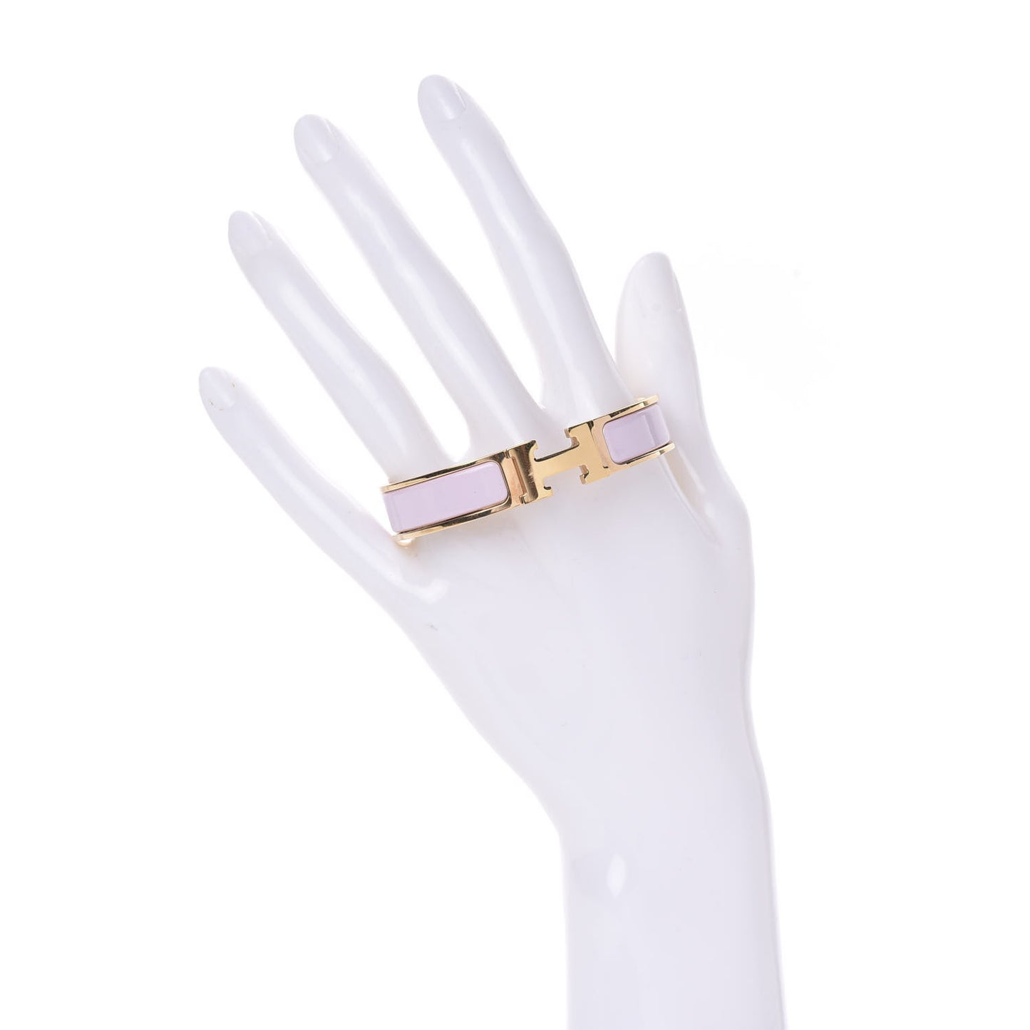 Enamel Narrow Clic Clac H Bracelet PM Rose Dragee