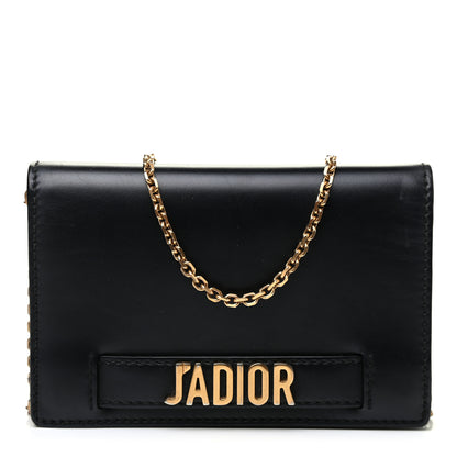 Christian Dior Calfskin J'Adior Wallet on Chain Pouch Black 1 of 9