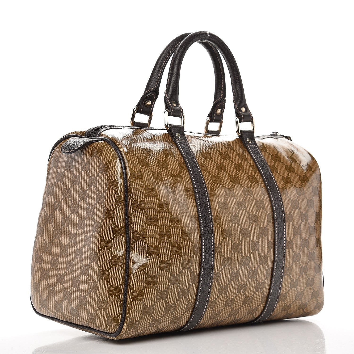 Gucci Crystal Monogram Medium Joy Boston Dark Brown 3 of 8